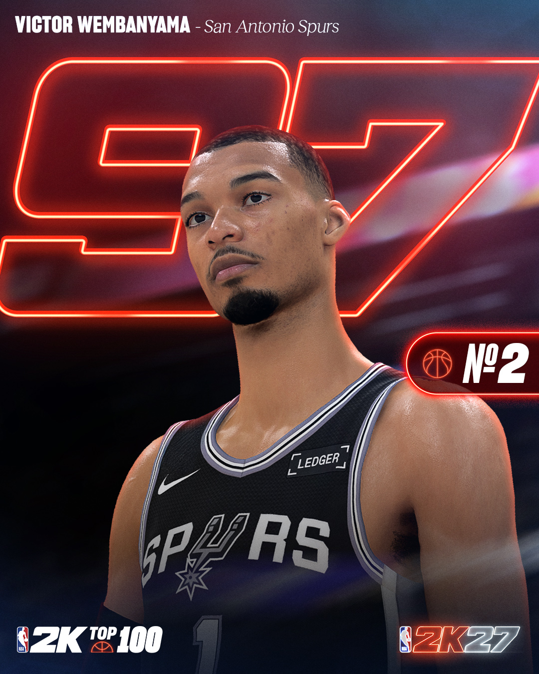 NBA2K27前十能力值公布:亚历山大文班约基奇97并列第一,库里杜兰特93 NBA2K27前十能力值公布:亚历山大文班约基奇97并列第一,库里杜兰特93