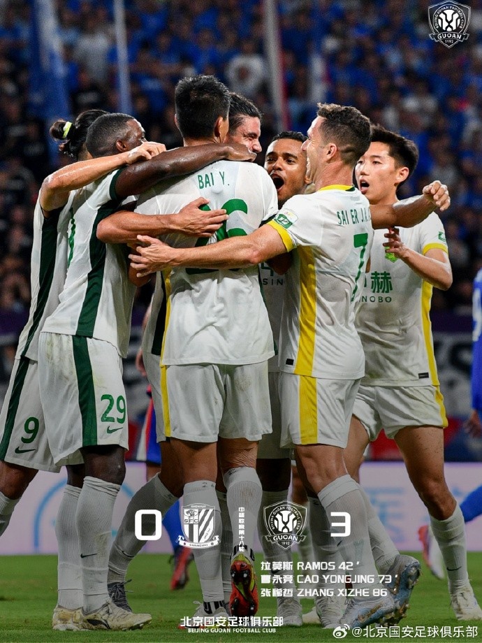 侯森多次扑救力保城门 国安客场3-0完胜申花 侯森多次扑救力保城门 国安客场3-0完胜申花