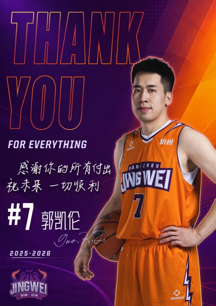阵容迭代 感谢有你|杭州经纬送别多名球员 阵容迭代 感谢有你|杭州经纬送别多名球员